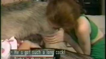 Incredible retro bestiality featuring superbly trained canines