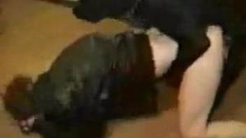 Skinny and pasty hottie fucked hard on all fours