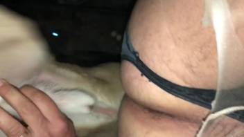 Hairy booty dude getting fucked by a sexy animal