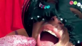 Hot babes relishing intense oral sessions with wild animals