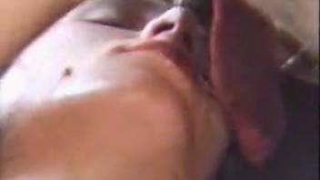 Curvy-assed babe is being banged by her pooch